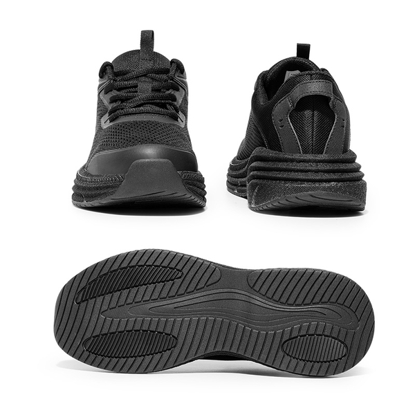 [FlexLife] Men's Knitted Comfortable Lightweight Running Shoes - BLACK - 3